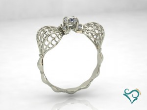 diamond gold ring gemstone printable jewelry 3D-printmodel