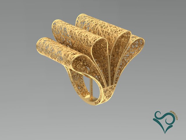 3D Golden Ring | Golden Jewelry by Brijesh Vaghani on Dribbble