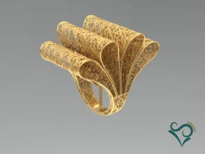 modèle d'impression 3D de bague en or à la mode Modèles 3D en vedette
