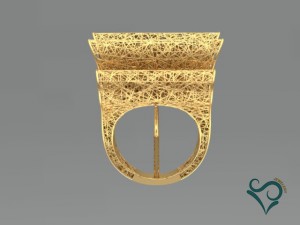 fashion gold ring 3d print model 3D Принт Модель