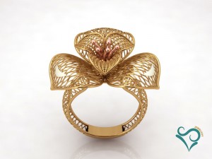 gold ring engagement ring printable jewellry 3D Принт Модель