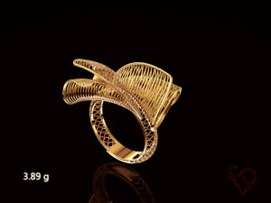 gold ring whole set wire design printable jewel 3d print model gold ring whole set wire des 3D Print Model