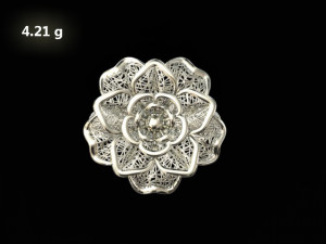 gold ring flower design woman wedding ring 3d print model 3D Print Model
