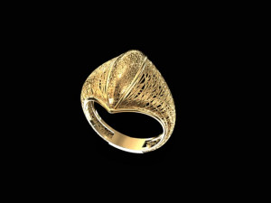 gold ring with stone 3d jewel 3d print model 3D-Druckmodell