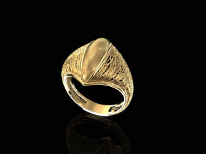 gold ring with stone 3d jewel 3d print model 3D-Druckmodell