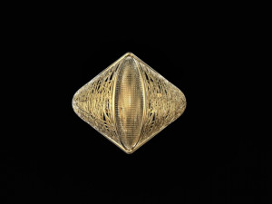 gold ring with stone 3d jewel 3d print model 3D-Druckmodell