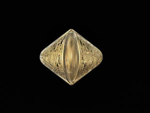 gold ring with stone 3d jewel 3d print model 3D Print Model