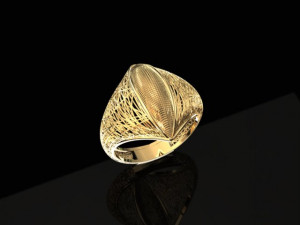 gold ring with stone 3d jewel 3d print model 3D-Druckmodell
