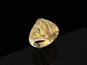 gold ring with stone 3d jewel 3d print model 3D Print Model