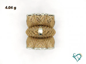 golden flower ring 3d ring 3d print model 3D Print Model