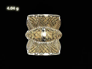 golden flower ring 3d ring 3d print model 3D Print Model