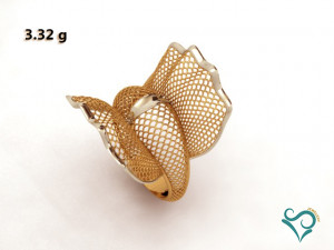 gold ring flower design woman wedding ring 3d print model 3D Print Model