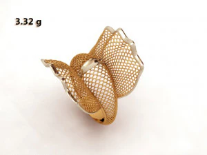 gold ring flower design woman wedding ring 3d print model 3D Print Model