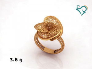 gold ring engagement ring printable jewellry stl 3d print model 3D Baskı Modeli