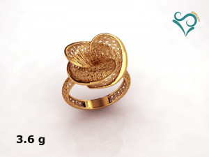 gold ring engagement ring printable jewellry stl 3d print model 3D Baskı Modeli