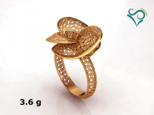 gold ring engagement ring printable jewellry stl 3d print model 3D Baskı Modeli