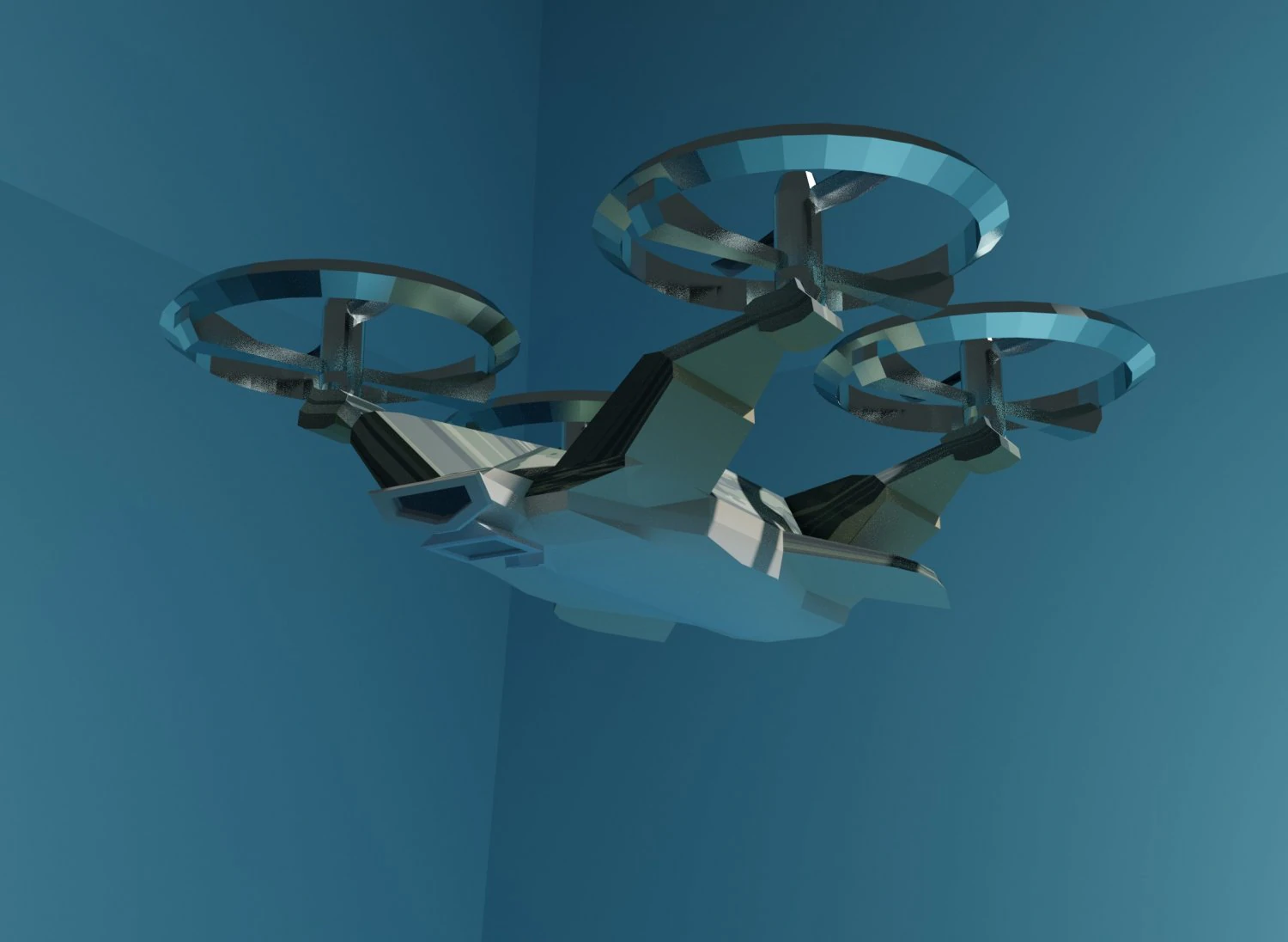Dron Sky Scout 2022 3D Model .c4d .max .obj .3ds .fbx .stl .blend 