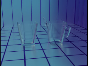Two glass mugs Modelo 3D