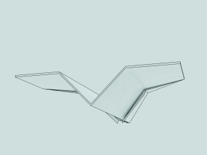 Paper airplane for kids 3D Model