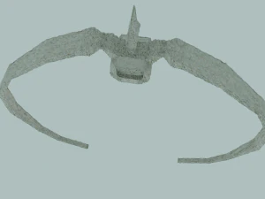 सममित पसलियों के साथ कशेरुका 3D मॉडल