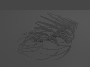 Set of vertebrae with ribs 3D Model