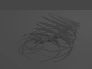 Set of vertebrae with ribs 3D Model