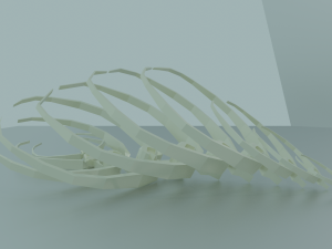 Set of vertebrae with ribs 3D Model