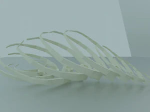 Set of vertebrae with ribs 3D Model