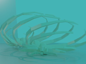 Set of vertebrae with ribs 3D Model