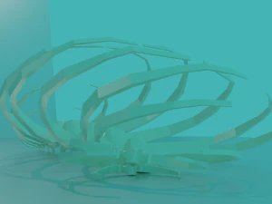 Set of vertebrae with ribs 3D Model