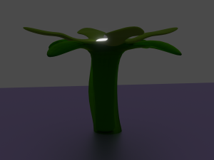 Six-leaf ancient fern with glow seed Modelo 3D