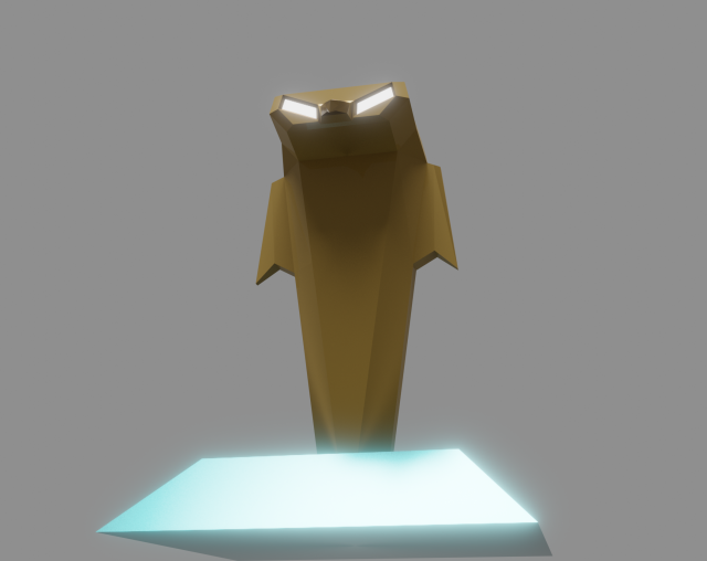 Gold owl award or lamp 3D Model .c4d .max .obj .3ds .fbx .stl .blend