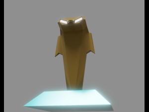 Gold owl award or lamp Model 3D