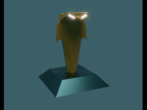 Gold owl award or lamp 3D Модель