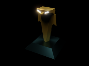 Gold owl award or lamp 3D Модель