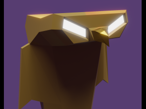 Gold owl award or lamp 3D Модель