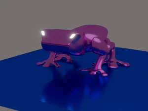 간단한 개구리 3D 모델