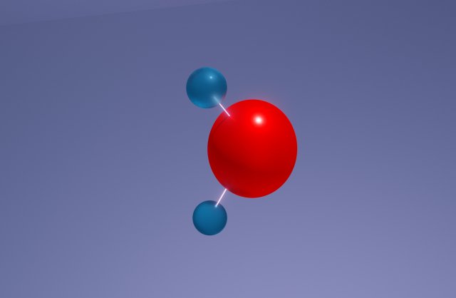 Formula of water - H-2-O 3D Модель .c4d .max .obj .3ds .fbx .stl .blend 