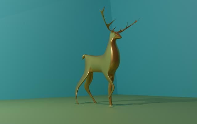 Deer with thin antlers Modello 3D .c4d .max .obj .3ds .fbx .stl .blend 
