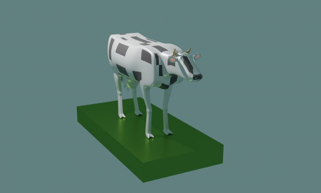 Simple cow 3D मॉडल .c4d .max .obj .3ds .fbx .stl .blend 