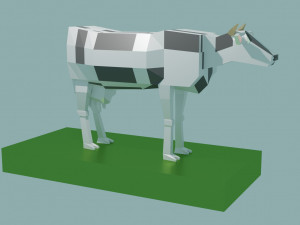 Simple cow 3D मॉडल