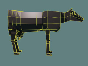 Simple cow 3D मॉडल