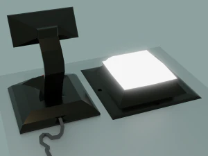 Simple table and well lamps 3D Model