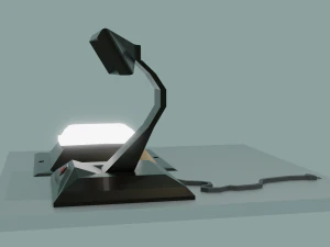 Simple table and well lamps 3D Model
