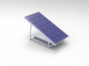 Simple solar panel 3D Model