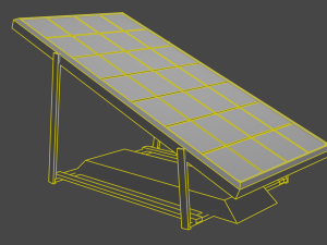 Simple solar panel 3D Model