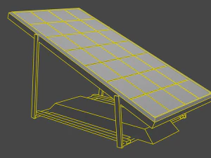 Pannello solare semplice Modello 3D