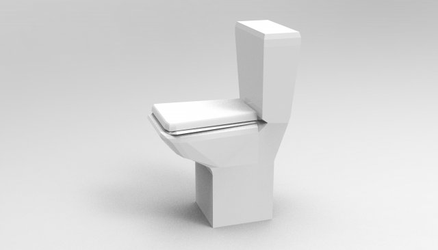 A simple toilet for an indie game Modelo 3D .c4d .max .obj .3ds .fbx .stl .blend 