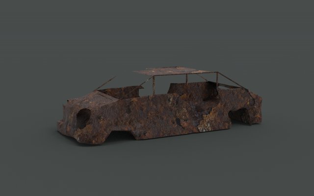 Rusty car body 3Dモデル .c4d .max .obj .3ds .fbx .stl .blend 