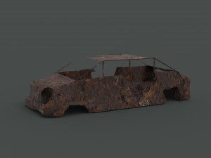 Rusty car body 3D Model